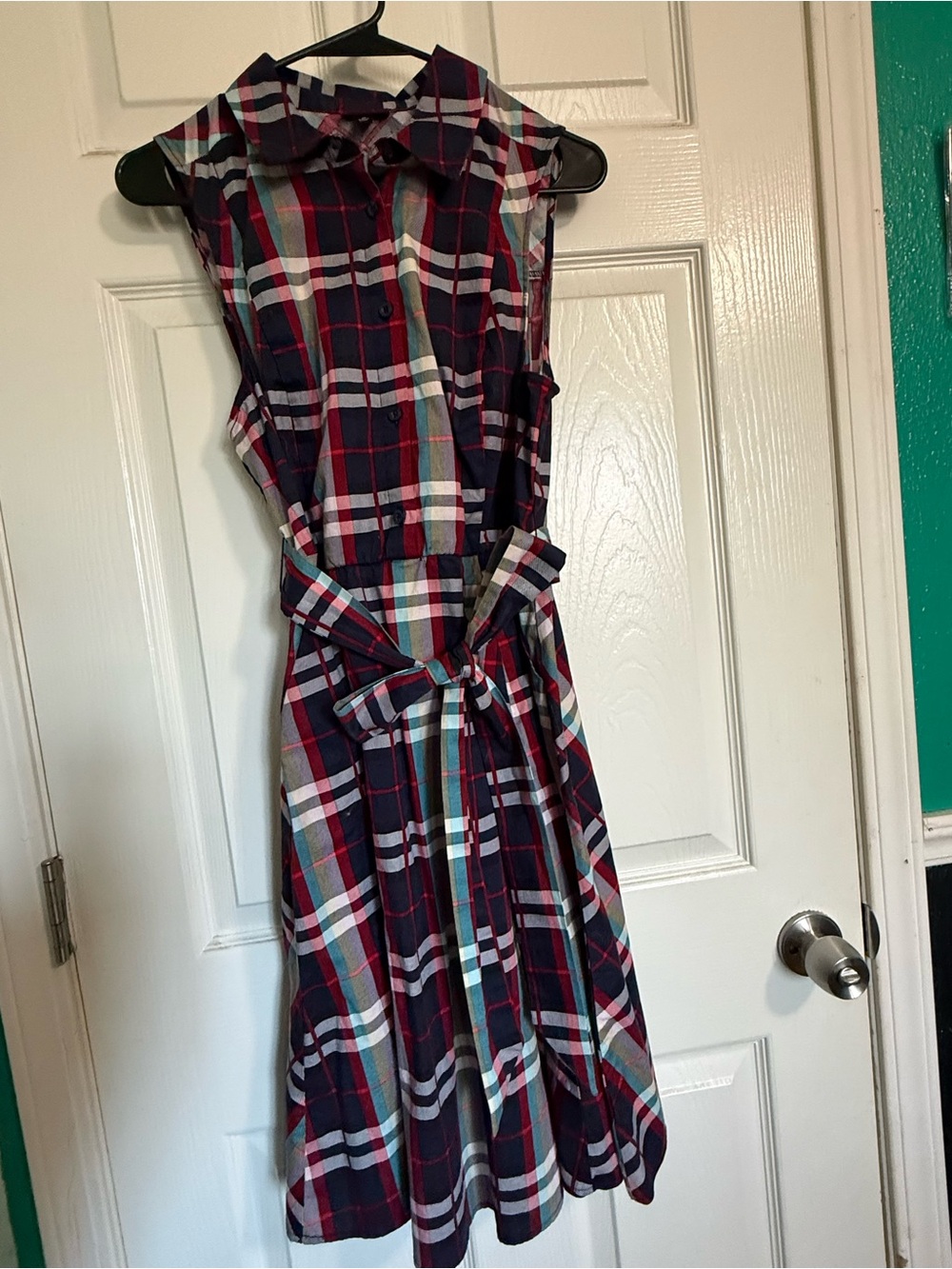 torrid Navy Plaid Button-Front Shirt dress w/pockets!